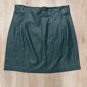 ASTR Green Leather Mini Skirt